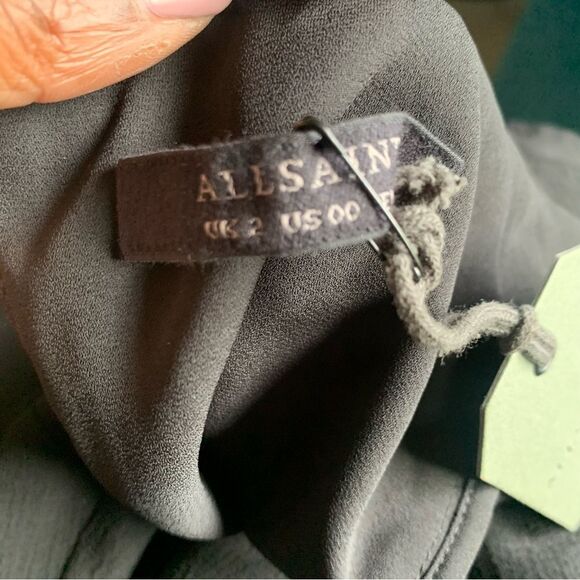 ALLSAINTS BLACK MINI DRESS - Picture 10 of 11